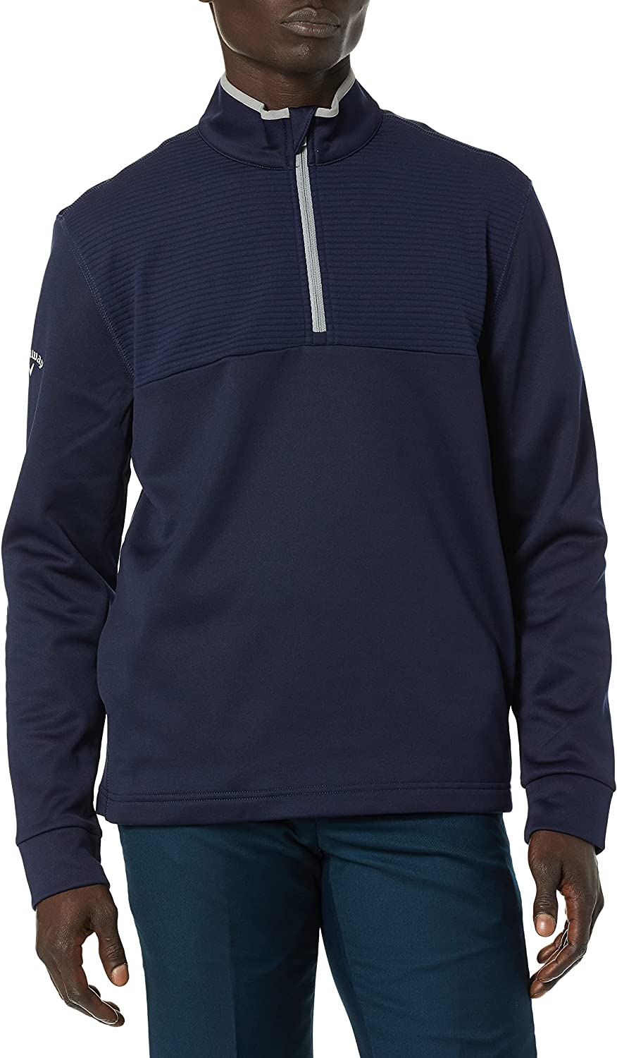 Callaway Mens Basics Long Sleeve Ottoman 1/4 Zip Pullover